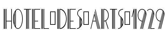 HOTEL DES ARTS 1929 Font Image