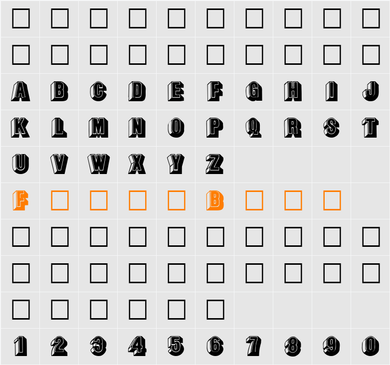 LeeCaps Caps:001.001 Character Map