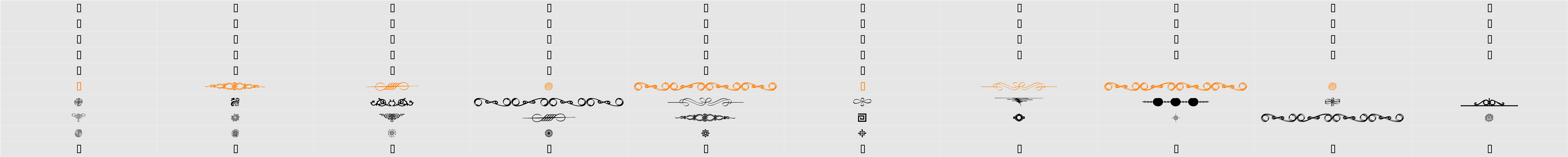 DesignMotif Character Map