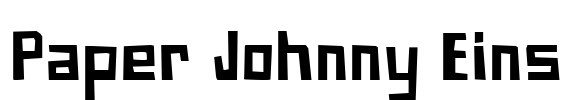 Paper Johnny Eins Font Image
