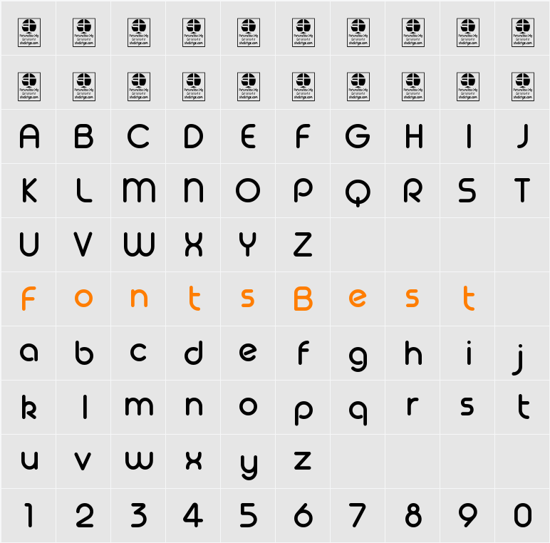 Geoma Regular Demo Character Map