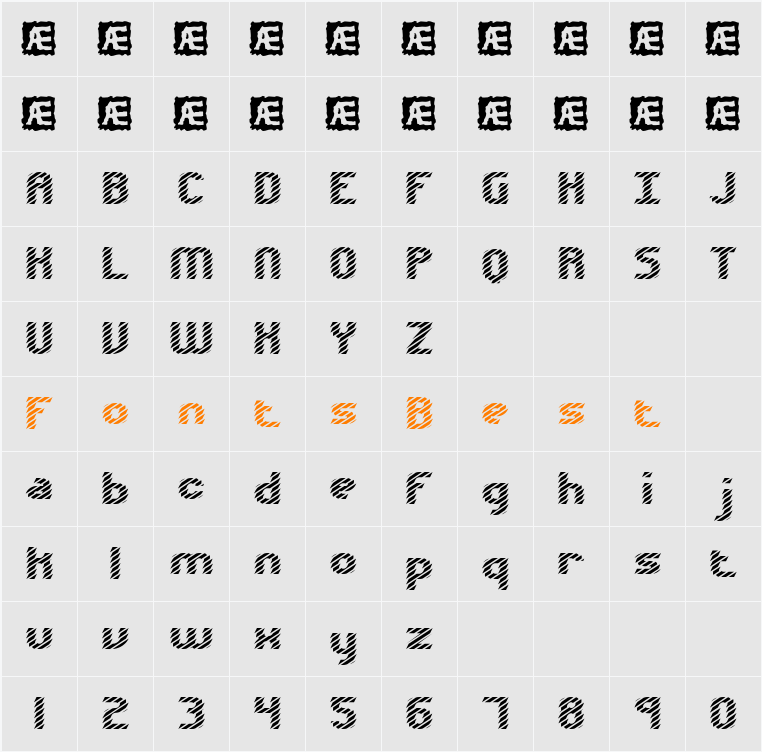 Volatile 1 BRK Character Map