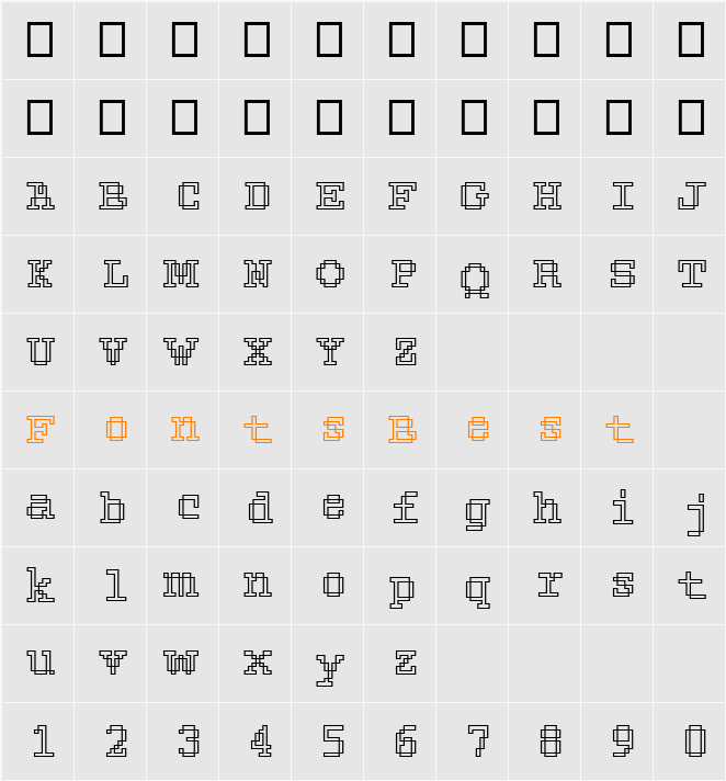 Rough23 Becker Character Map