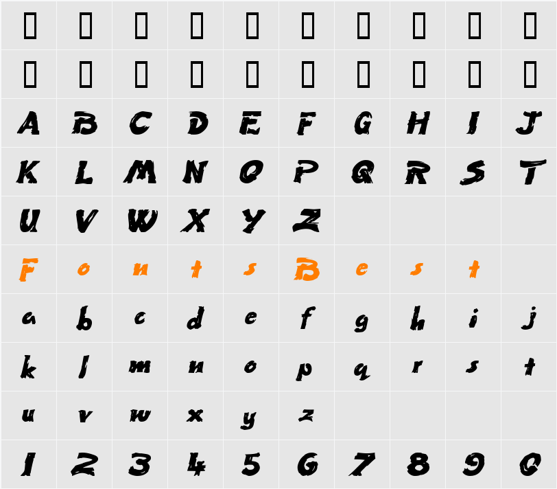 Paint-Extended Character Map