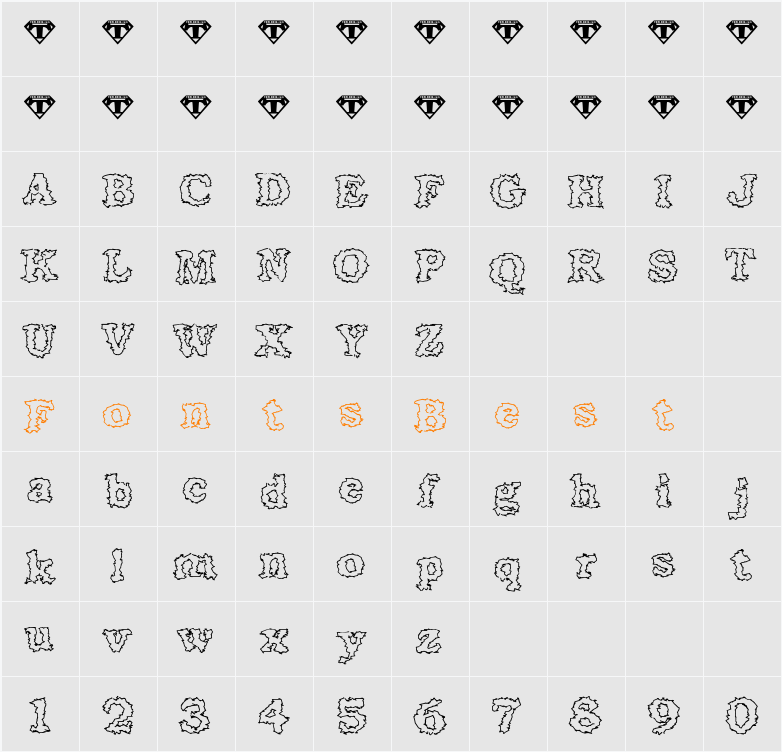 Seismacrap Character Map