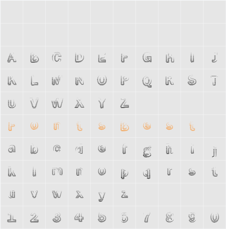 Smoke-Rasterized Character Map