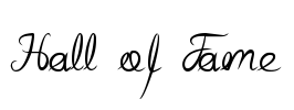 Hall of Fame Font Image