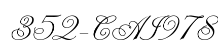 352-CAI978 Font Image