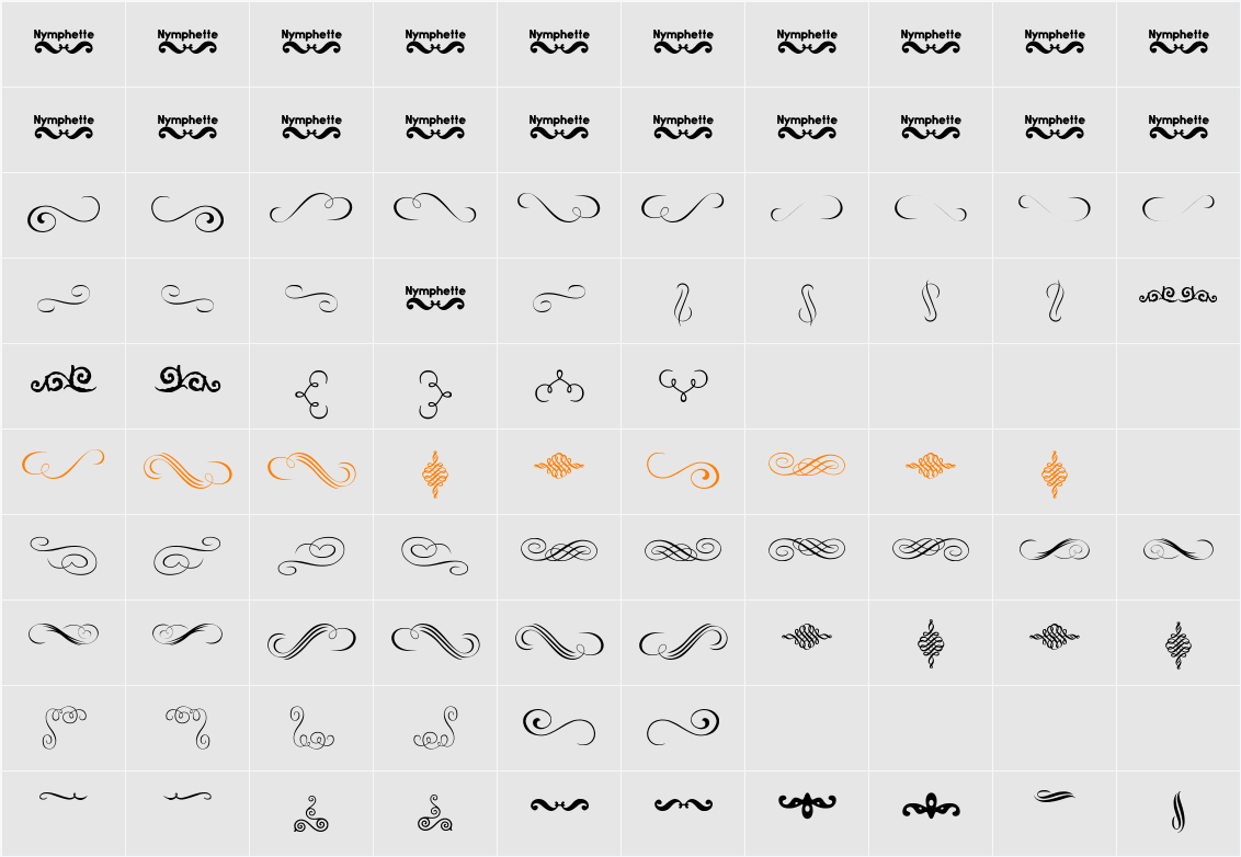 Nymphette Character Map