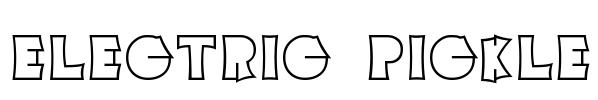 Electric Pickle Font Image