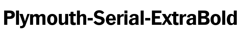 Plymouth-Serial-ExtraBold Font Image