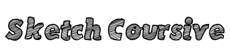 Sketch Coursive Font Image