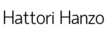Hattori Hanzo Font Image