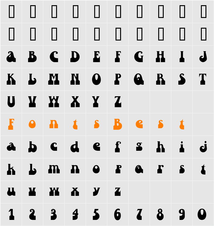 RaindropTooSSK Character Map