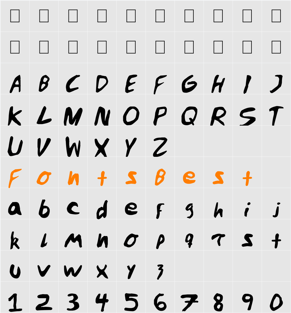 Stylo Character Map