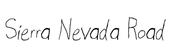 Sierra Nevada Road Font Image