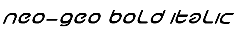 neo-geo bold italic Font Image