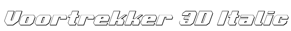 Voortrekker 3D Italic