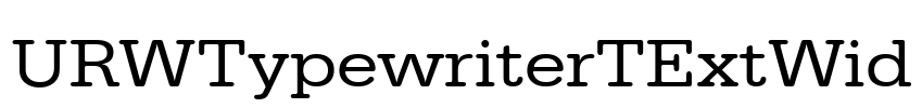 URWTypewriterTExtWid Font Image