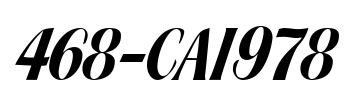 468-CAI978 Font Image