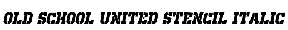 Old School United Stencil Italic