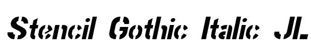 Stencil Gothic Italic JL