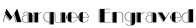 Marquee Engraved Font Image