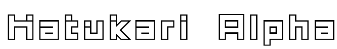Hatukari Alpha Font Image