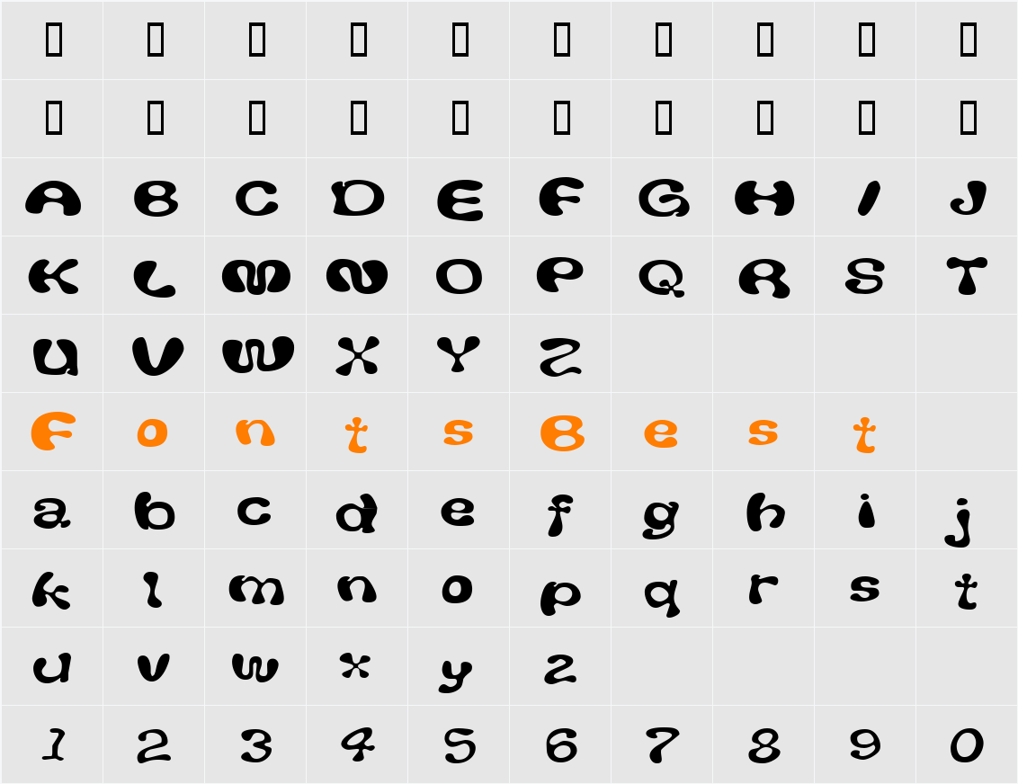 FlufExtended Character Map