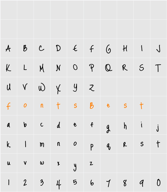Just Me Again Down Here Character Map