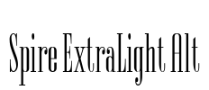 Spire ExtraLight Alt Font Image