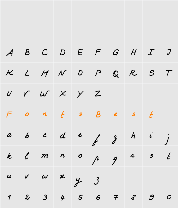 KARINE Character Map