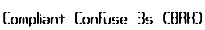 Compliant Confuse 3s (BRK)