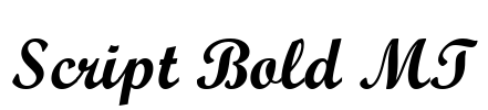 Script Bold MT Font Image