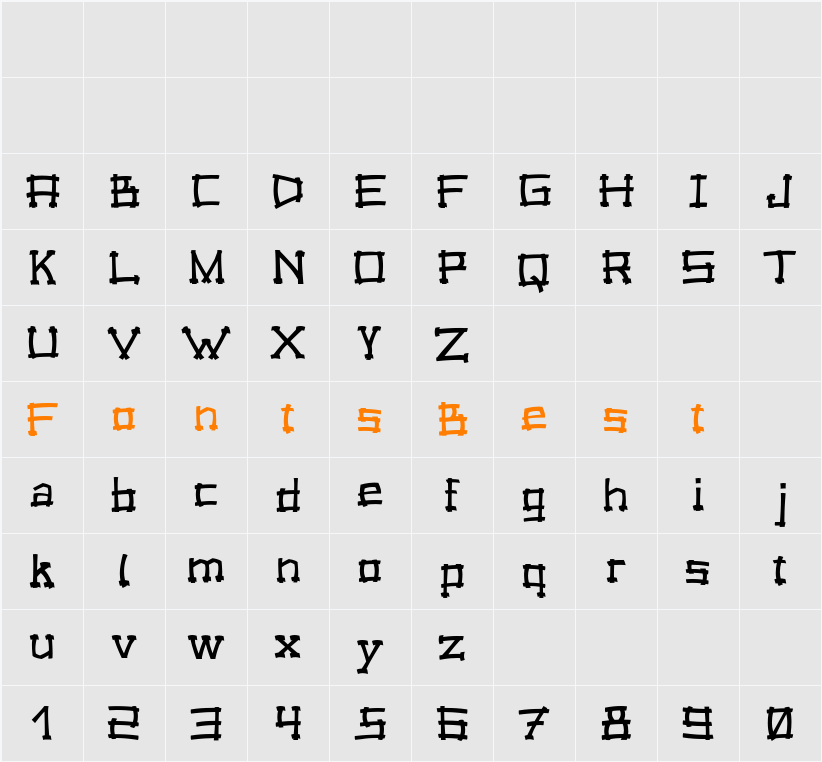 Forrobodo Character Map