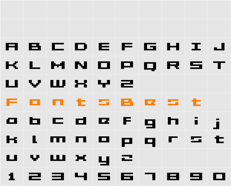 Grixel Acme 5 Wide Bold Xtnd Character Map