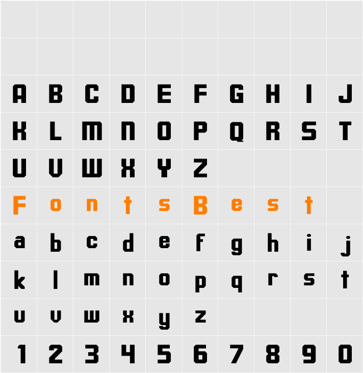 Upsilon Bold Character Map
