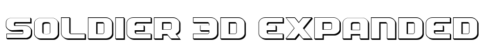 Soldier 3D Expanded Font Image