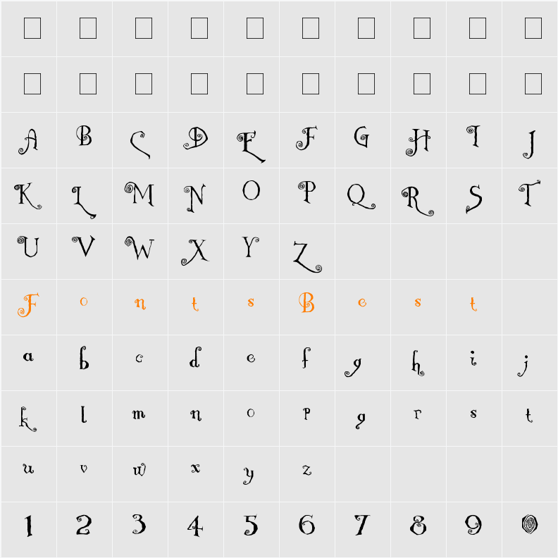 Nemo Character Map