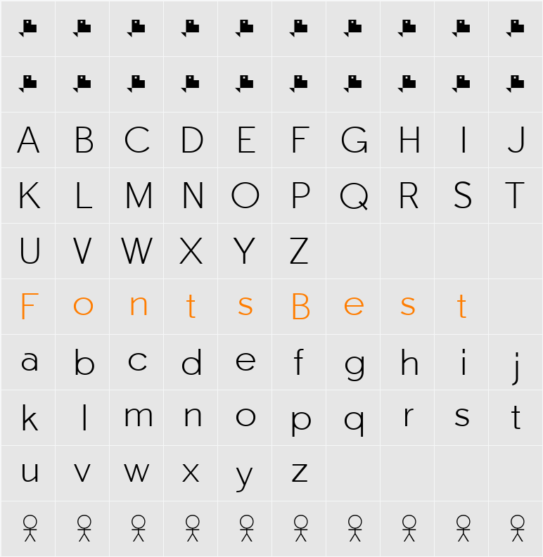 Tabarra Light Character Map