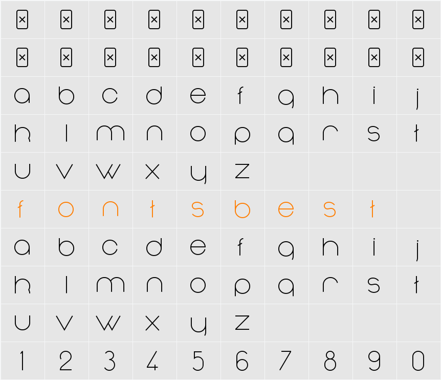 Nonchalance Character Map