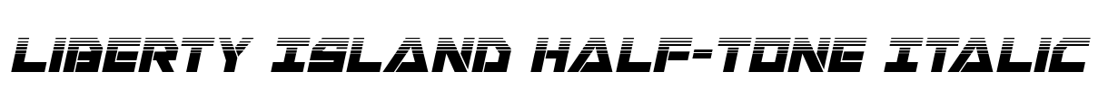 Liberty Island Half-Tone Italic Font Image