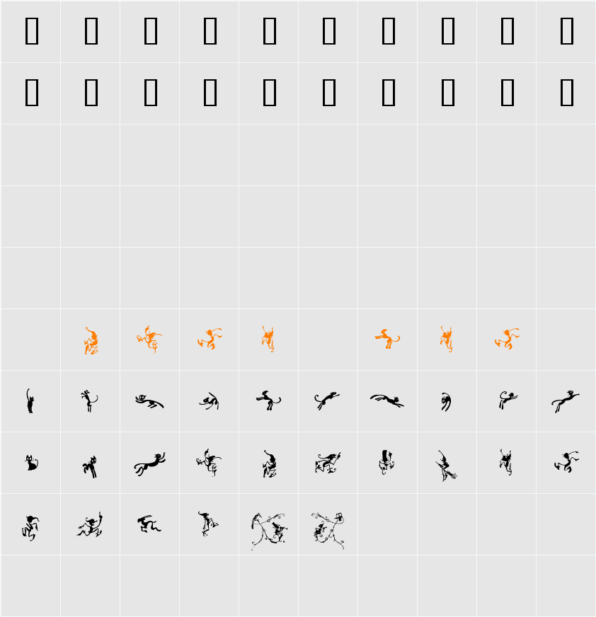 Halloweenies Demo Character Map