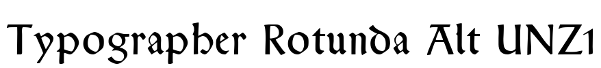 Typographer Rotunda Alt UNZ1 Font Image