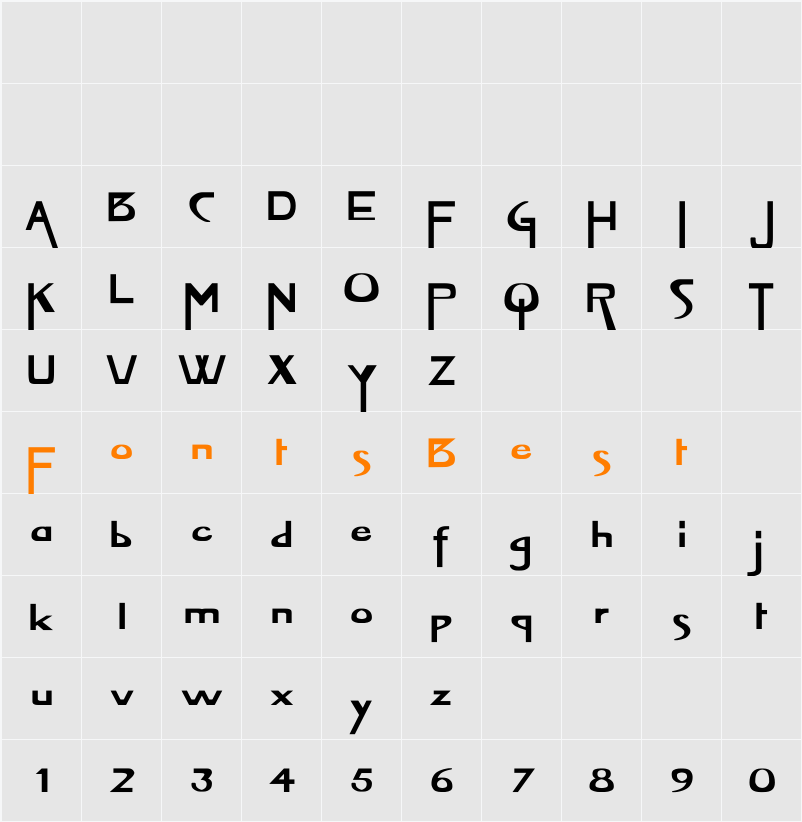 VireoFont Wd Bold Character Map