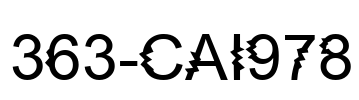 363-CAI978 Font Image
