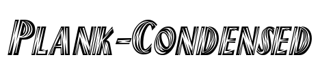 Plank-Condensed Font Image
