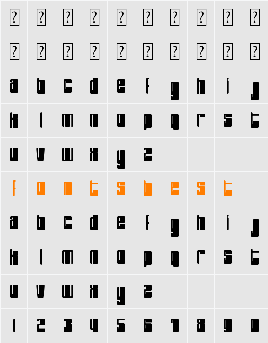 PHuture Character Map