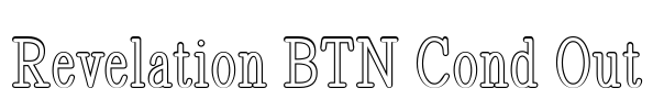 Revelation BTN Cond Out Font Image