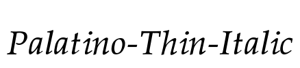 Palatino-Thin-Italic